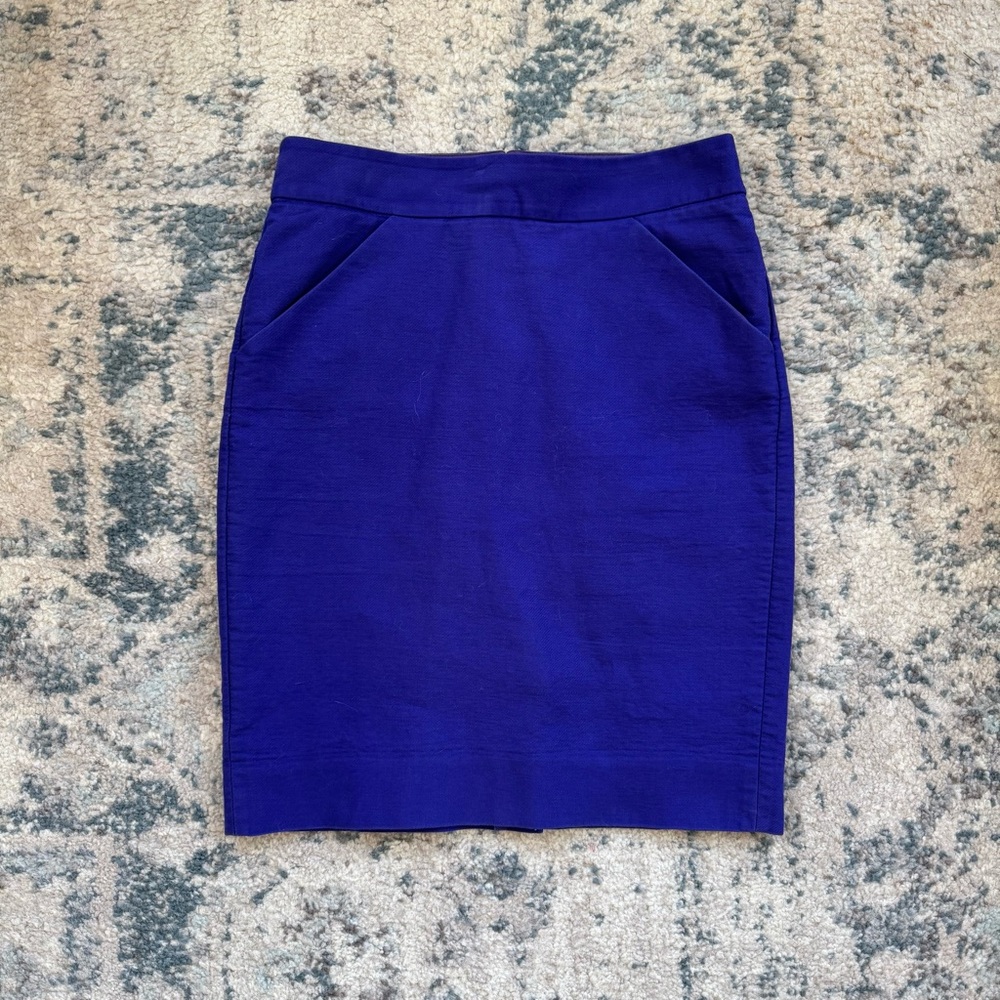 J. Crew Indigo Pencil Skirt, Size 2